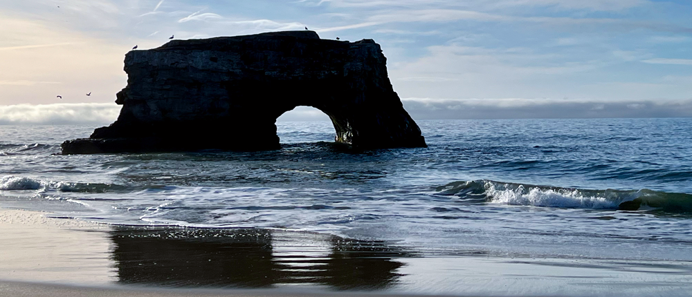 Rock formation at Natural Bridges State Beach